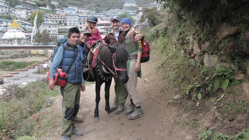 Horse Riding Trek to Everest Panorama with Children